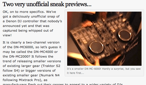 Sneak Preview: Denon MC-3000, 2-Kanal Controller