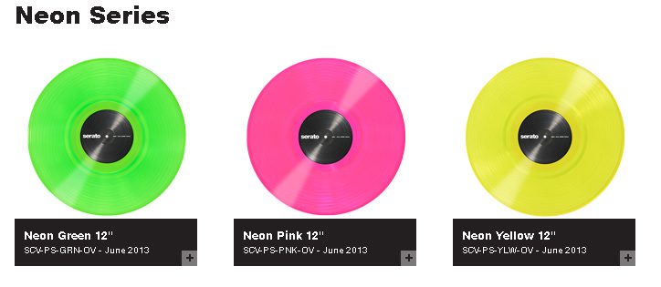 Neu: Serato Control Vinyl in Neonfarben