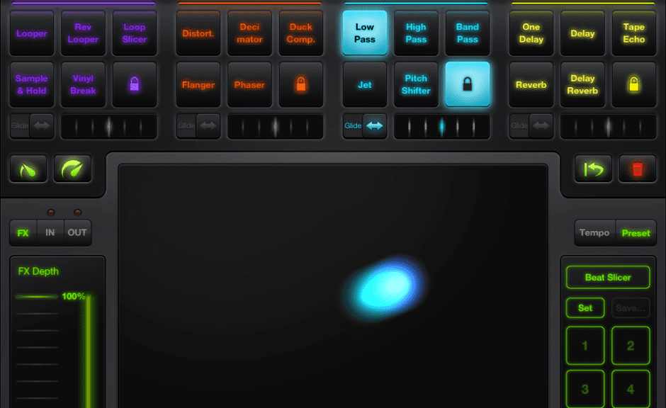 iPad App: Live FX von Elephantcandy - DJ Effekte für das iPadiPad App: Live FX by Elephantcandy