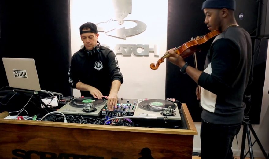 Video: Z-Trip &amp; Damien Escobar - Scratching vs. Violine