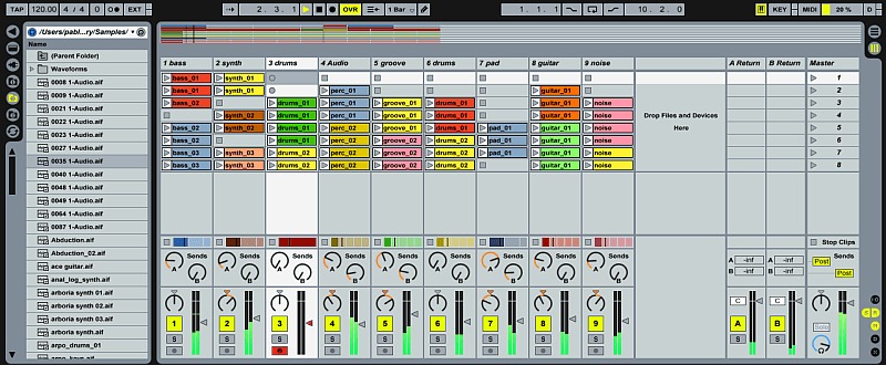 Screenshot ABLETON Software