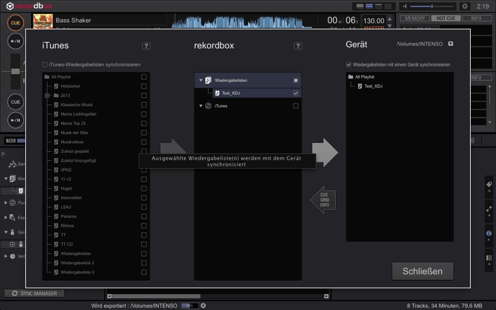 rekordbox xdj 1000 usb sync
