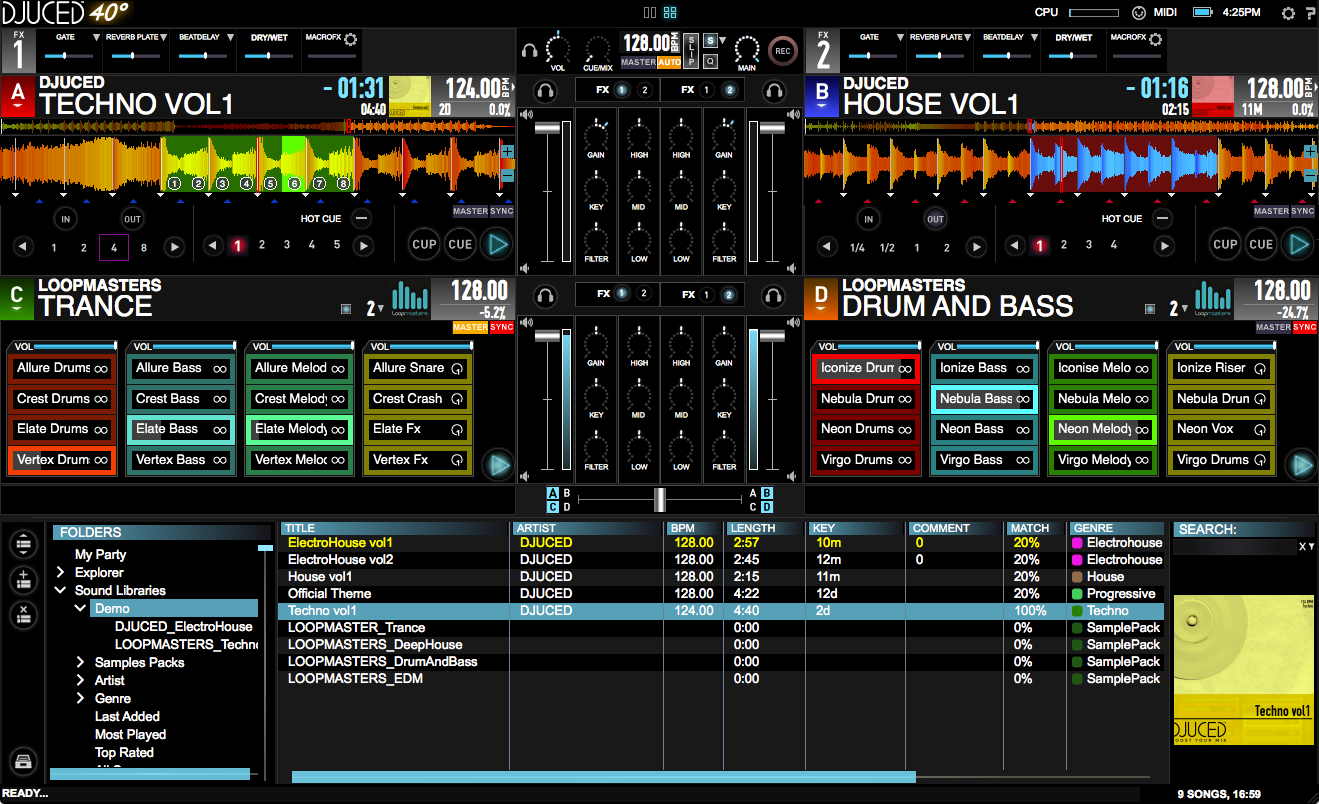 DJUCED 40° 3.0 & Hercules P32 DJ - Pad-Controller mit eigener Software, NAMM 2016