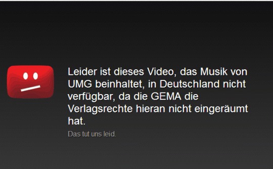 Die GEMA ist an allem schuld