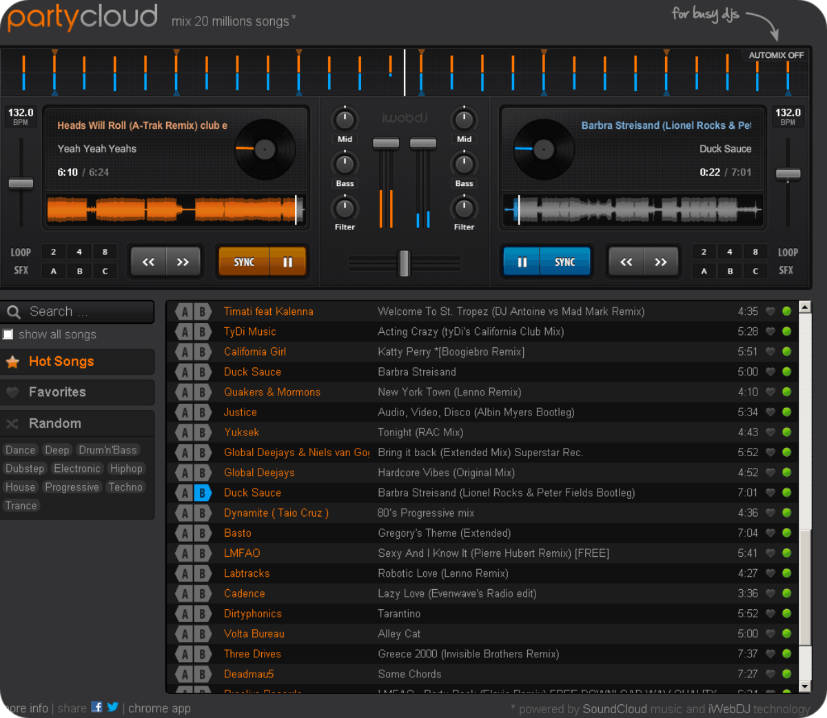 Online DJing - Party In The Cloud