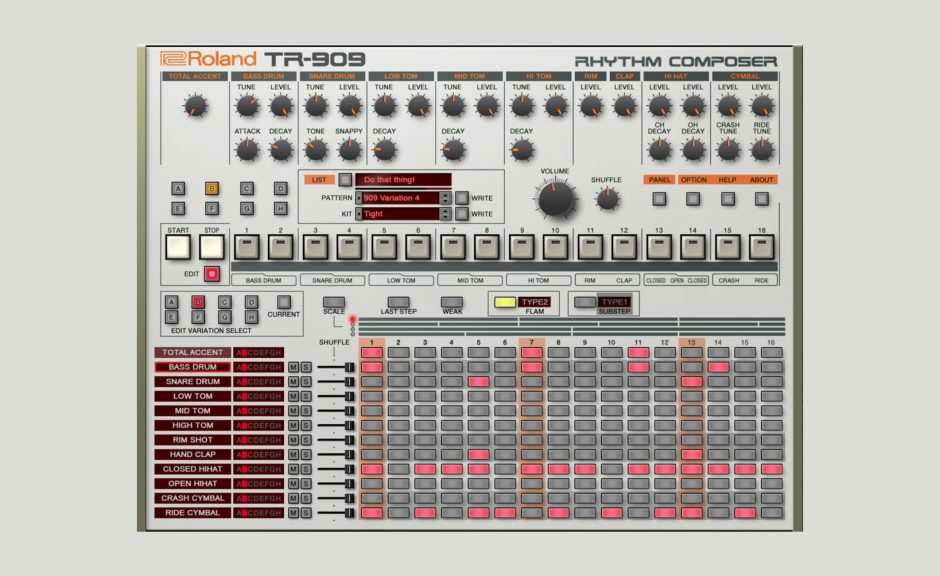 Roland veröffentlicht TR-909 Plugin