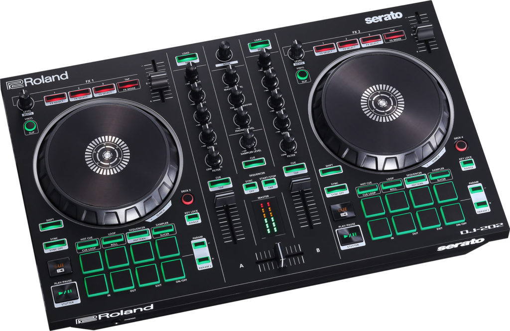 DJ-202 Controller Schr&auml;gansicht