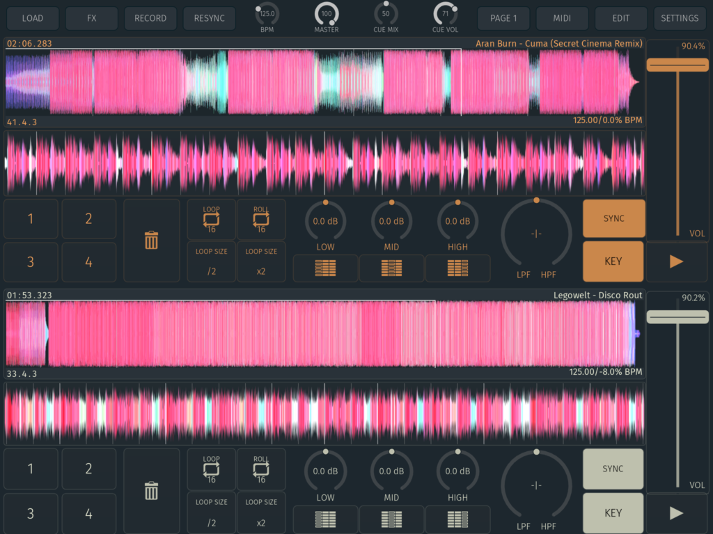 Soda zwei Decks horizontal.