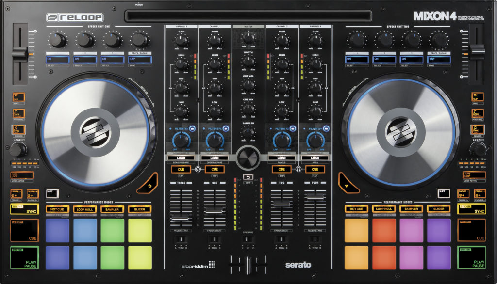 Reloop Mixon 4 DJ Controller Draufsicht.