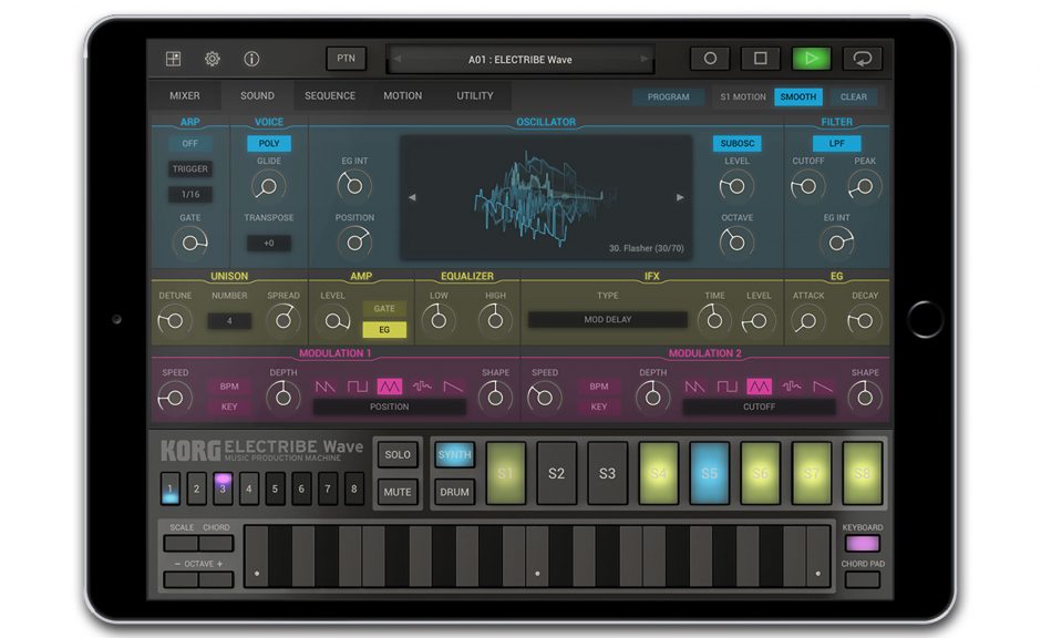 Korg Electribe Wave mit Wavetable-Synthese fürs iPad