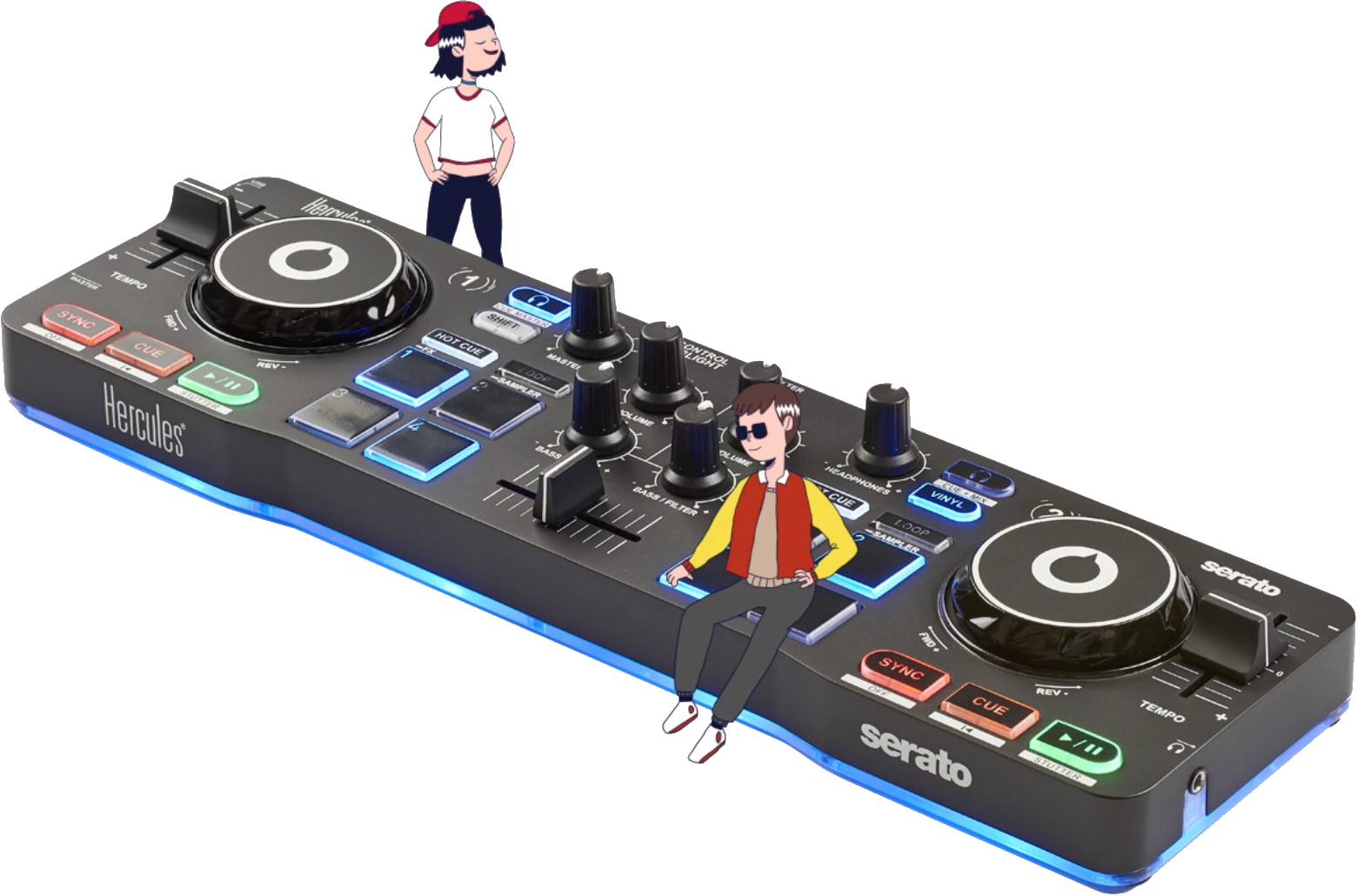 Neu: Hercules Serato-Controller im Miniformat und Unterbodenbeleuchtung