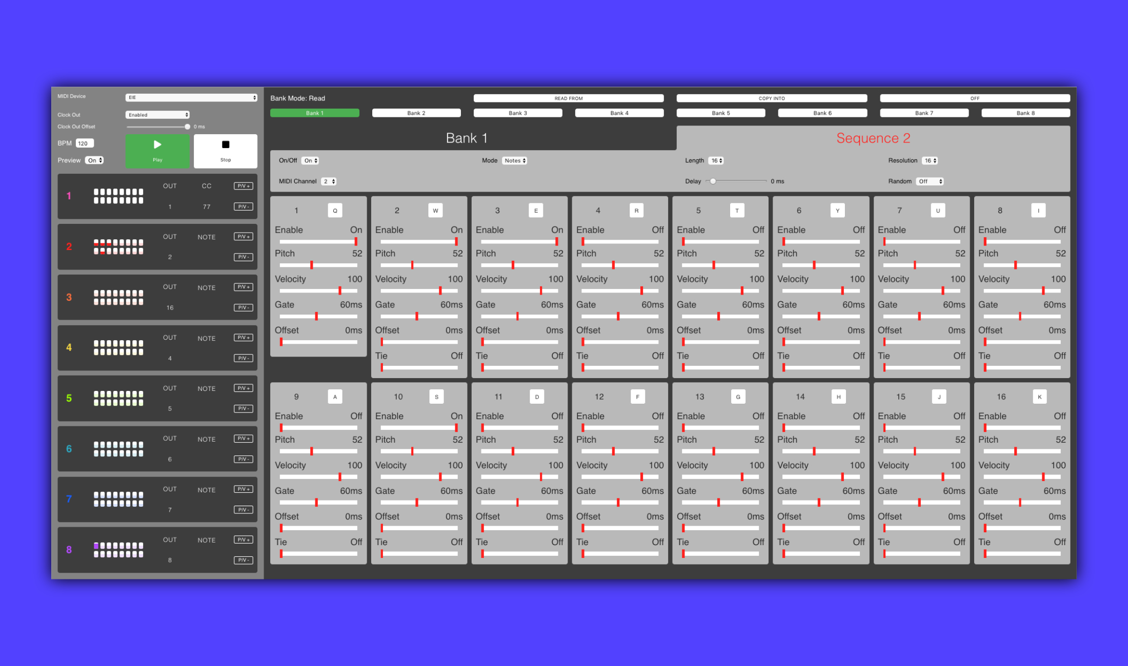 MIDI-Sequencing mit dem Internetbrowser: qwertySeq()