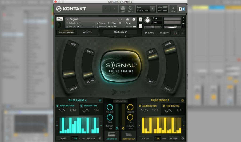 Output Signal f&uuml;r den Kontakt Sampler.