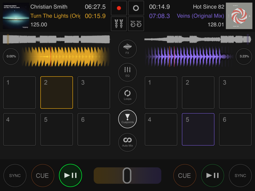 Screenshot der Cuepoints.