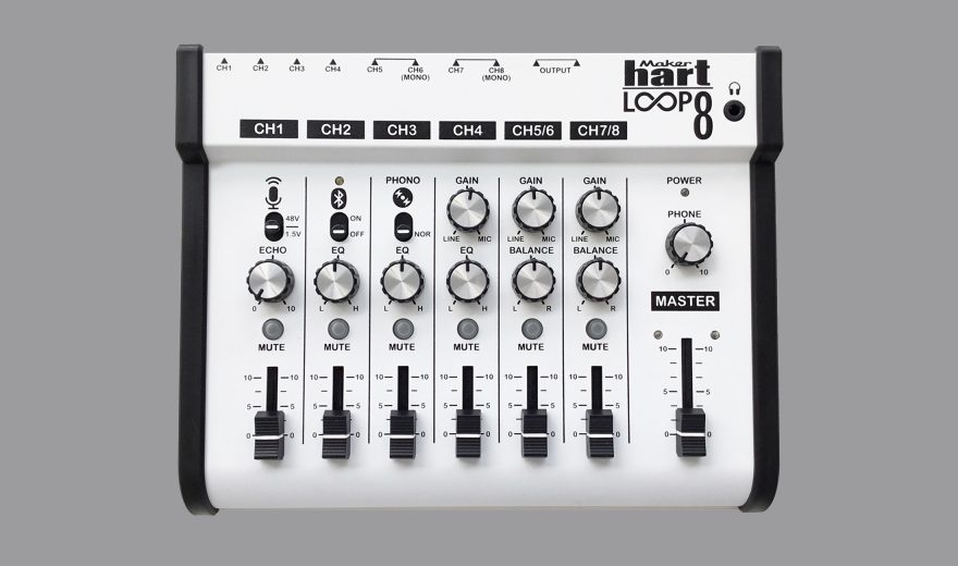 Loop 8 ist ein Mini-Mischpult mit Bluetooth und 24 Bit Audiointerface