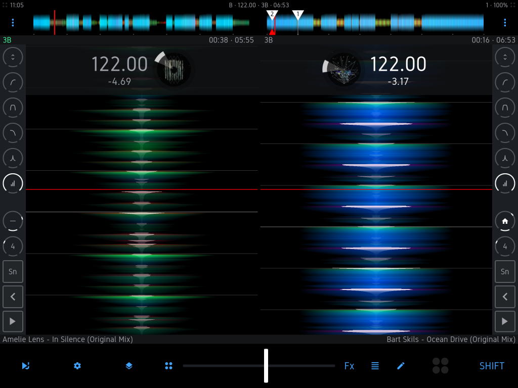 Vertikale Wellenformen.