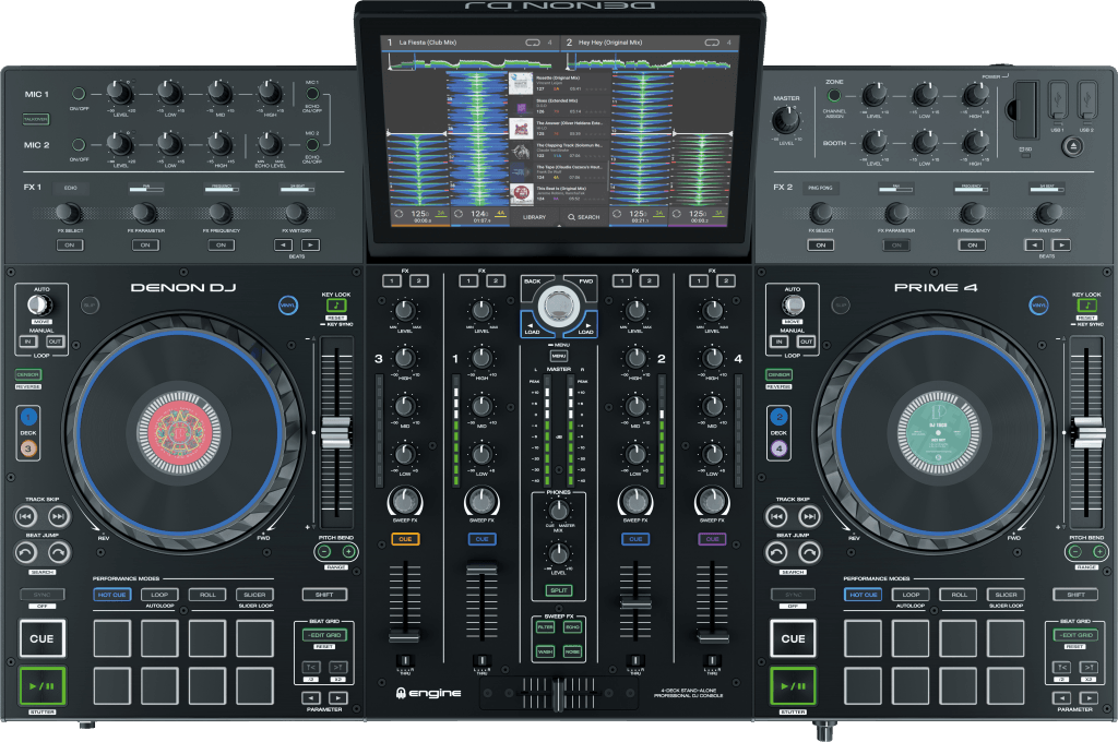 Denon DJ Prime 4 Draufsicht.