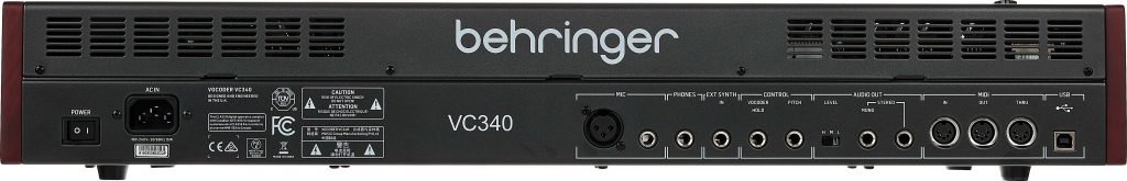 Die R&uuml;ckseite des Behringer VC340.