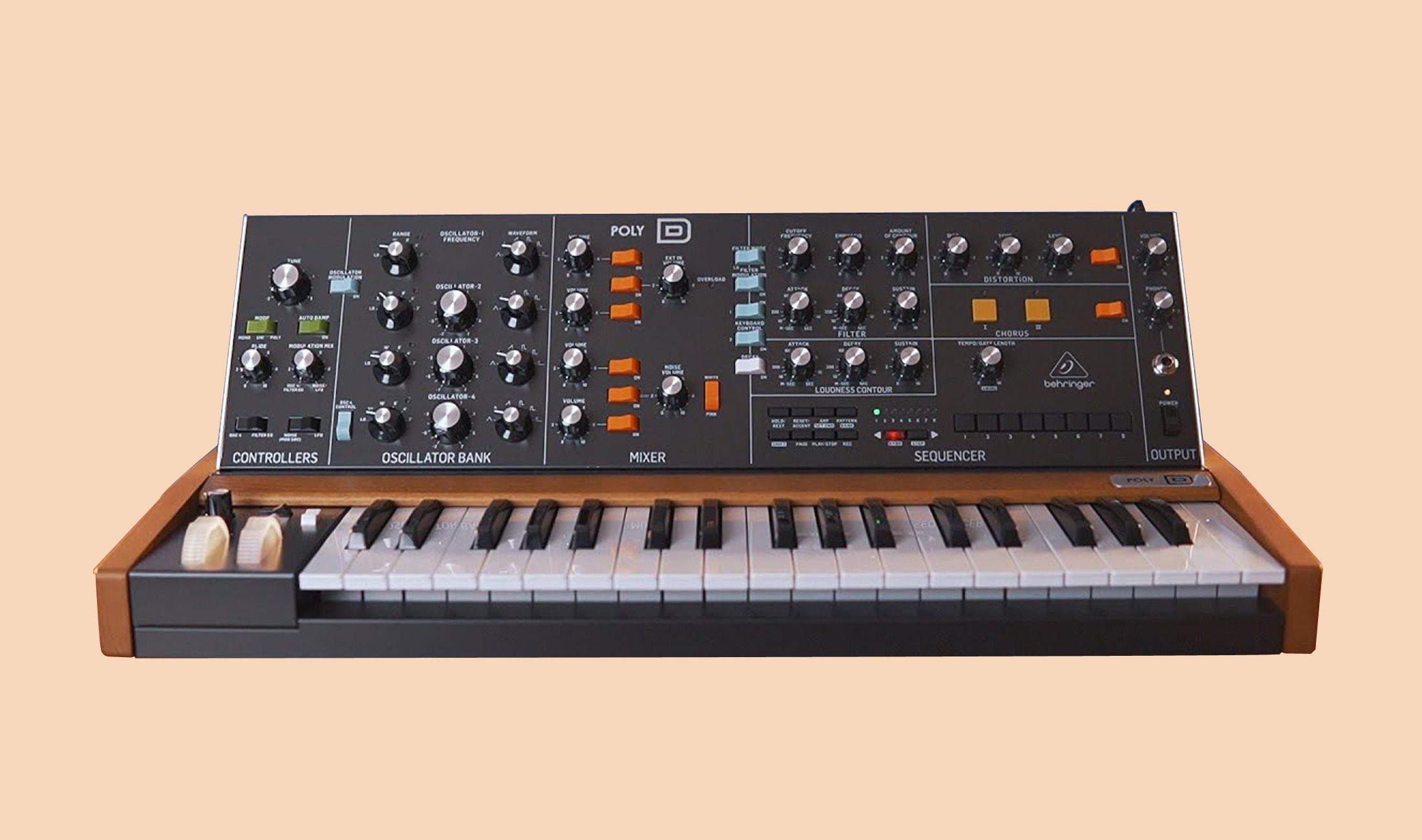 Behringer POLY D – vierstimmiger Model D mit Warp Drive