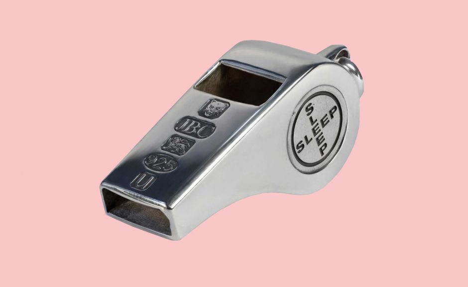 Silberne Rave-Trillerpfeife von Gabber Eleganza