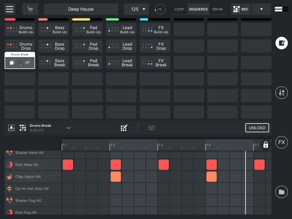 Remixlive 5 Sequence Matrix.