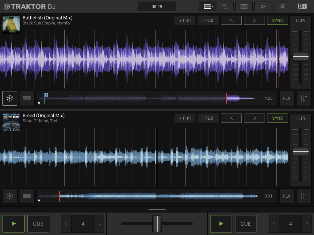 Screenshot Traktor DJ 2 App.
