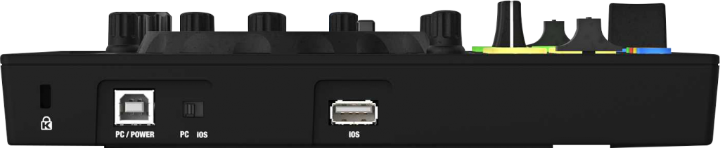 R&uuml;ckseite des Reloop Buddy.