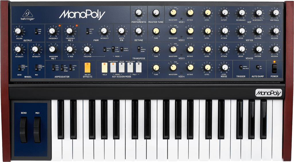 Behringer MonoPoly Draufsicht.