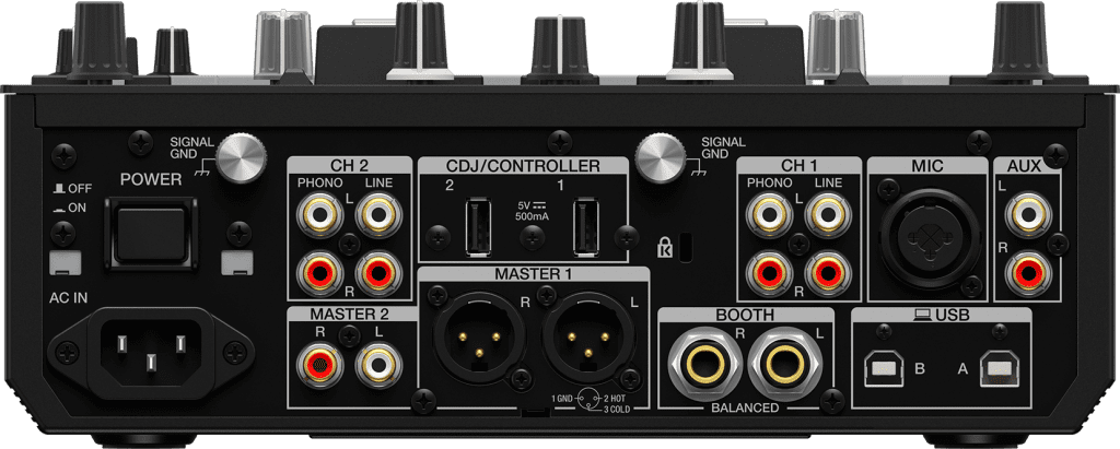 Pioneer DJ DJM-S7 von hinten.