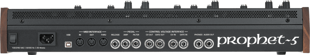 Sequential Prophet-5 Anschl&uuml;sse.