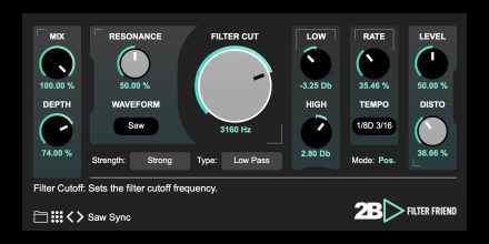 2B Played Filter Friend: Filter-Plug-in mit Distortion und Sync für unter 20 €
