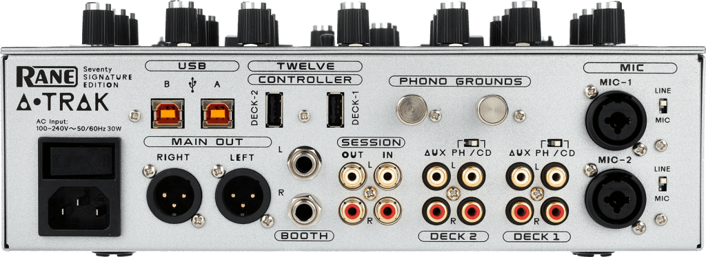  Rane Seventy A-Trak R&uuml;ckansicht.