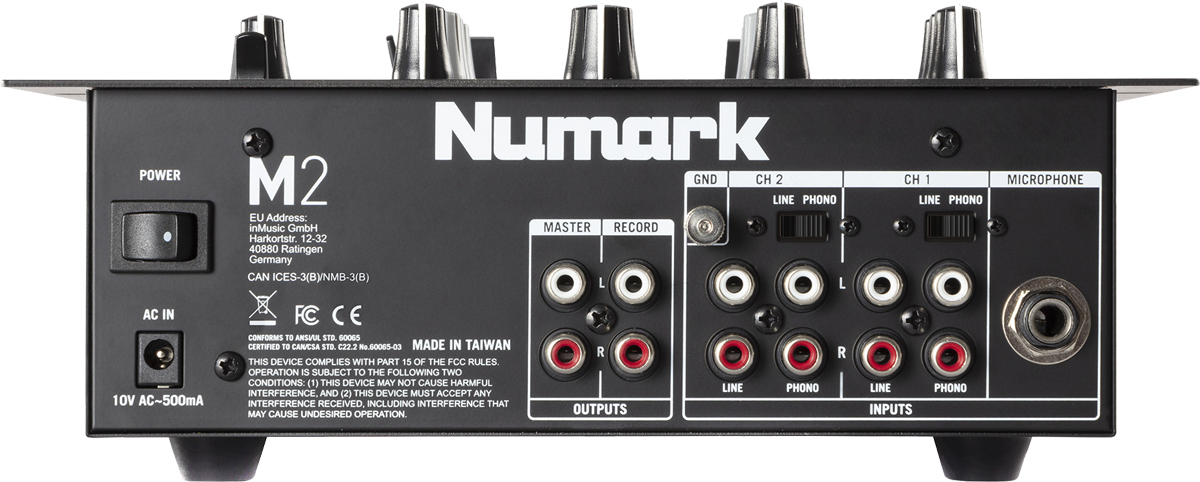  Numark M2 Black R&uuml;ckansicht.