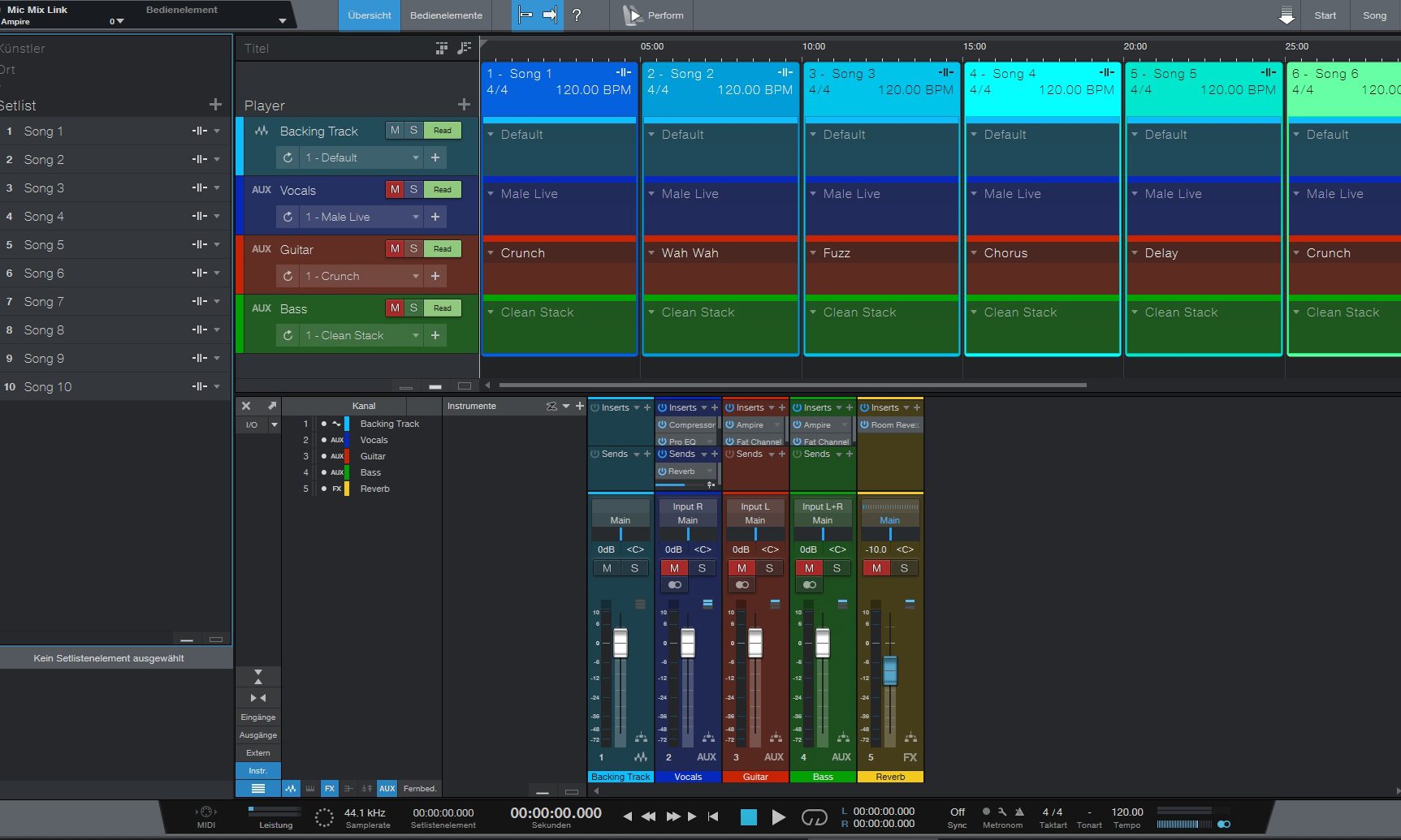  Studio One 5 Professional Show-Fenster.