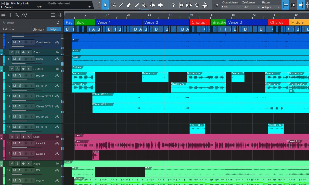  Studio One 5 Professional Arrangement-Fenster.