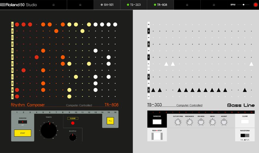 Roland: Mit Online-Tool den TB-303, TR-808 und SH-101 gratis testen