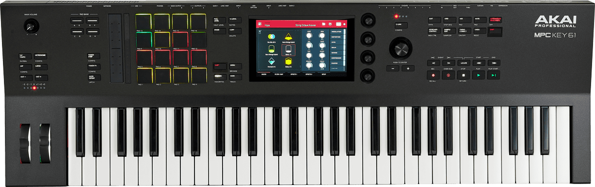 Akai MPC Key 61 Draufsicht.