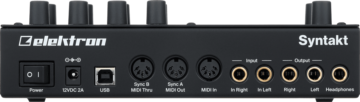 Anschl&uuml;sse des Elektron Syntakt.