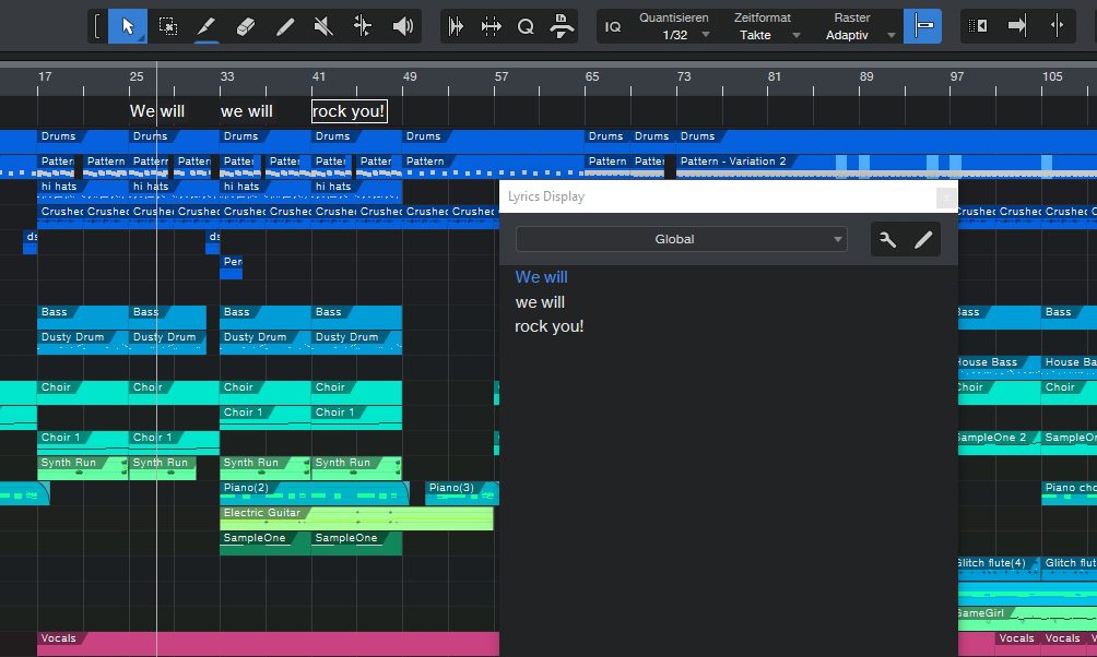  Studio One 6 Professional Textintegration.