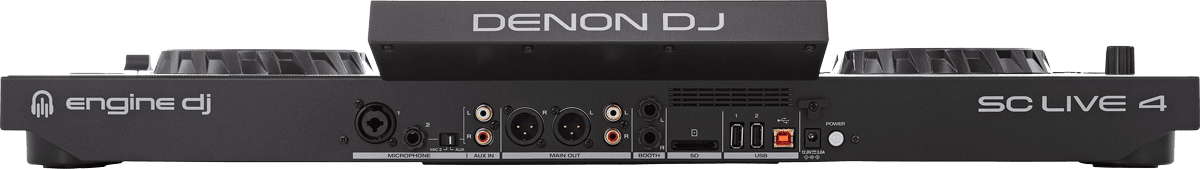 Denon DJ SC LIVE 4 von hinten.