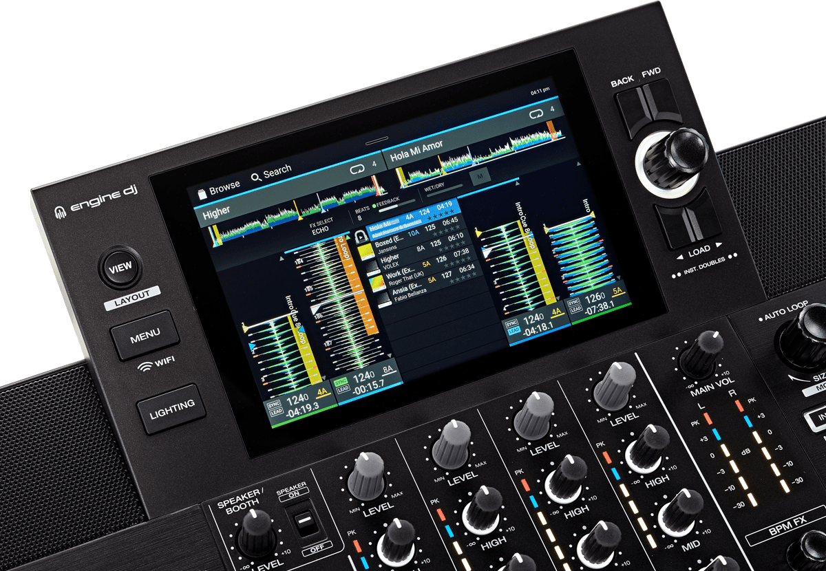 Denon DJ SC LIVE 4 von vorne oben.