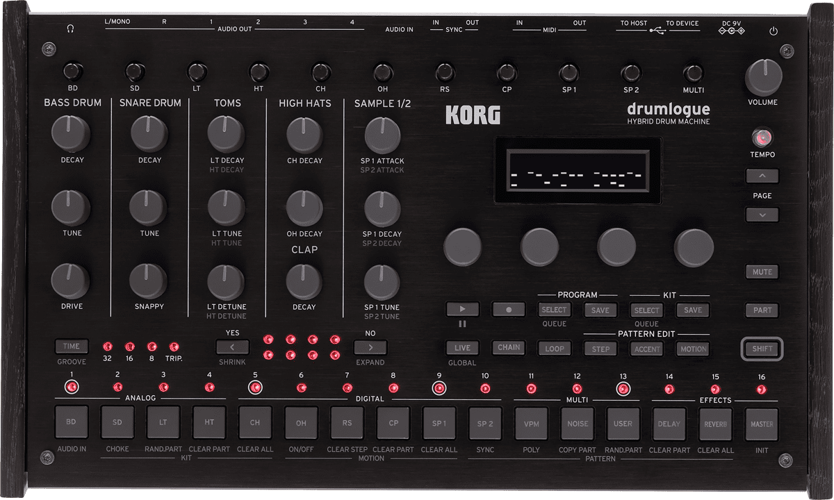 Korg Drumlogue von oben.