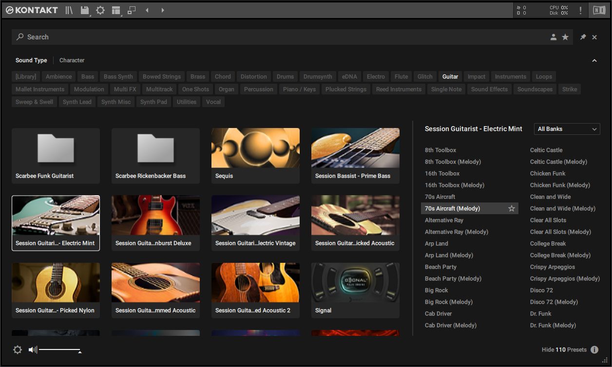 Kontakt 7 Bedienoberfl&auml;che