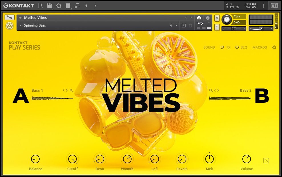  Native Instruments Komplete 14 Collector&rsquo;s Edition Melted Vibes Bedienoberfl&auml;che.