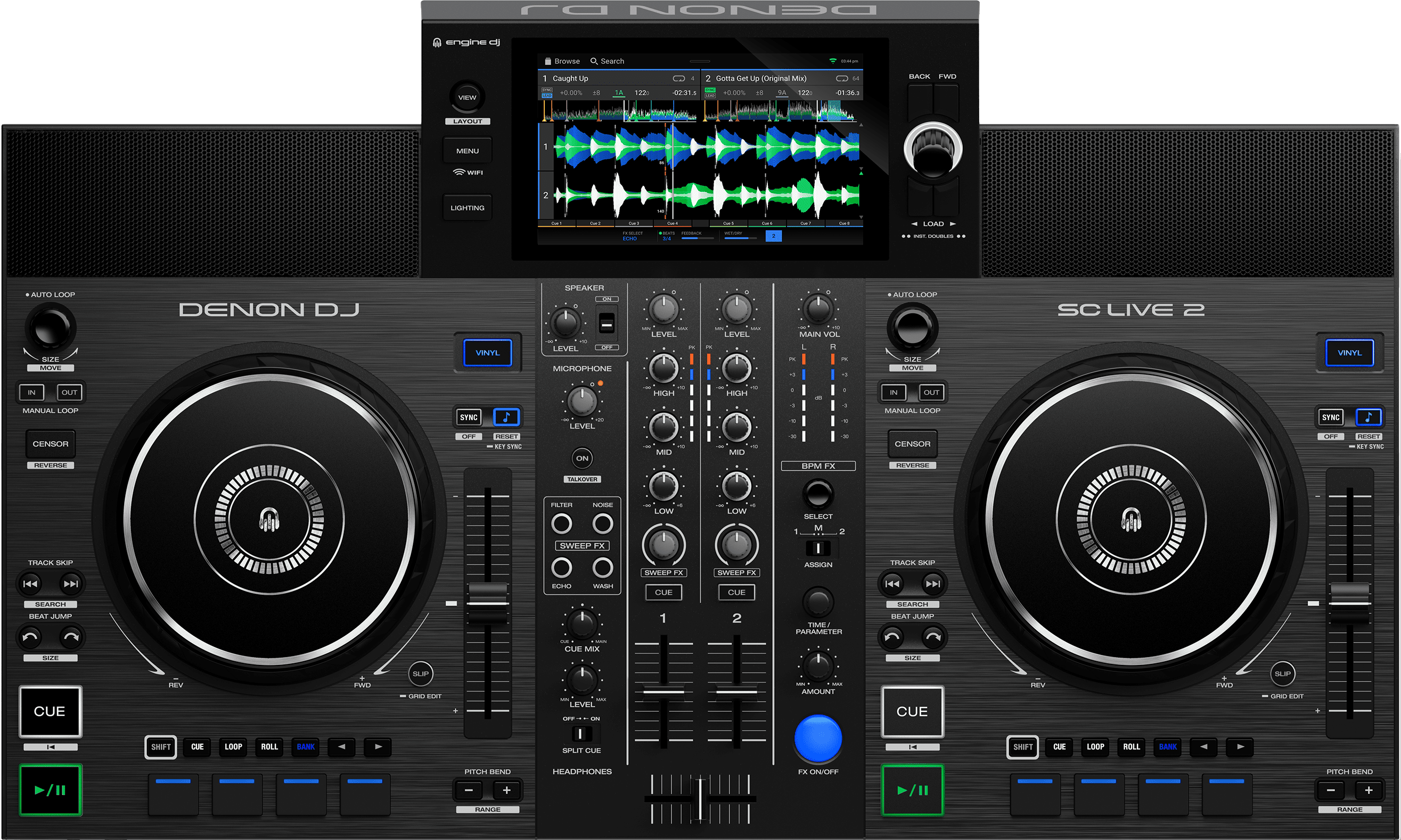 Denon DJ SC LIVE 2 von oben.