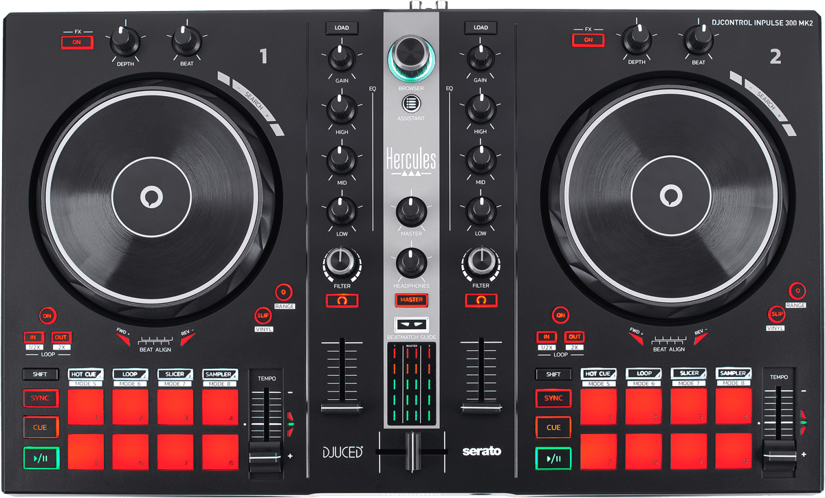 Hercules DJControl Inpulse 300 MK2 von oben.