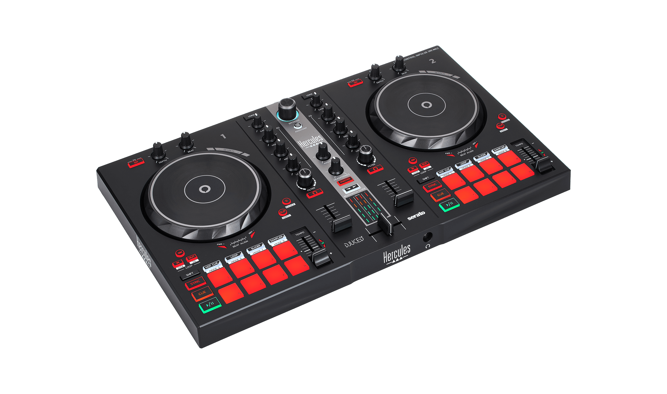 Test: Hercules DJControl Inpulse 300 MK2 / Zweikanal-Controller