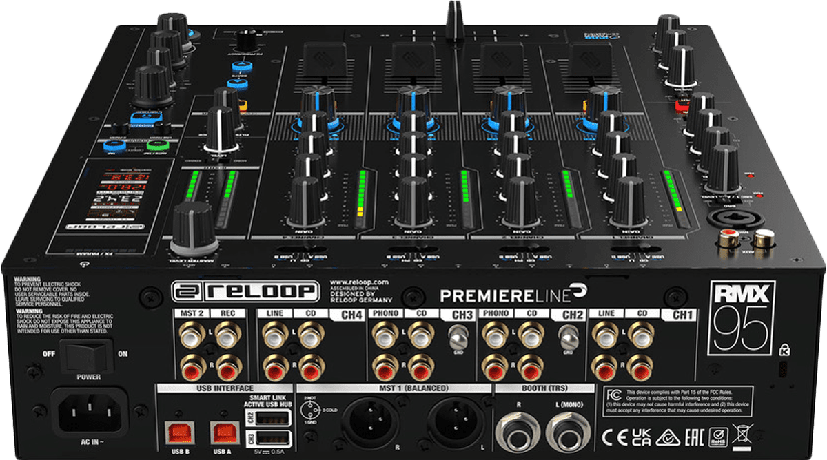 Reloop RMX-95 R&uuml;ckansicht.