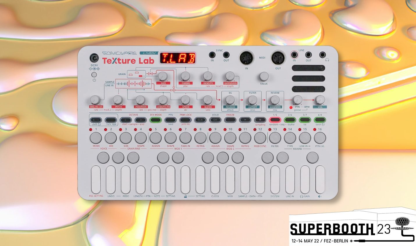 Superbooth 23: Sonicware Liven Texture Lab – Granular-Sampler und Effektgerät