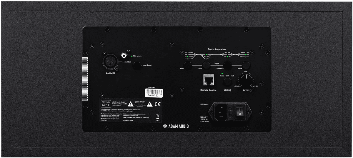 Adam Audio A77H R&uuml;ckansicht.
